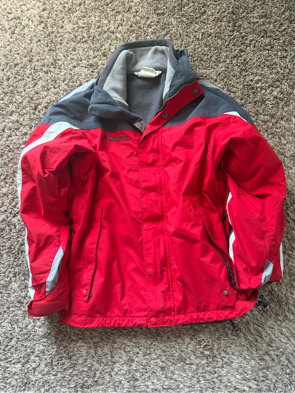Columbia Men’s Interchange Jacket - Red & Grey - Size Small